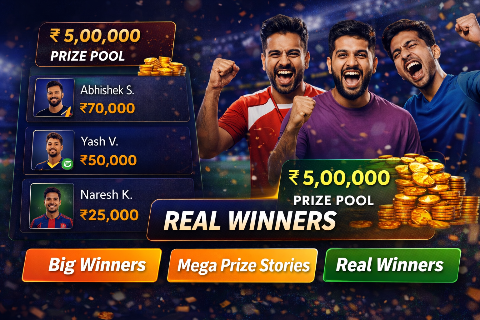 Come 247 DL fantasy cricket result notes