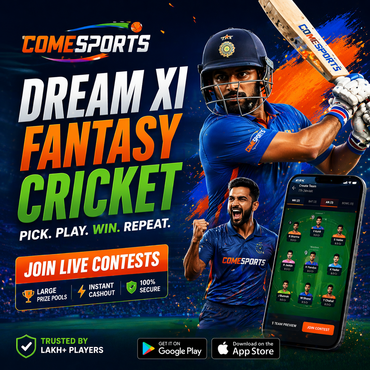 Come 247 DL fantasy sports main visual